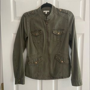 Maurice’s green jean jacket; Size medium